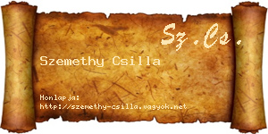 Szemethy Csilla névjegykártya