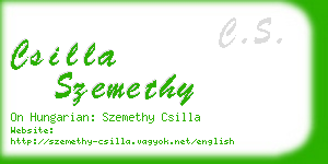 csilla szemethy business card